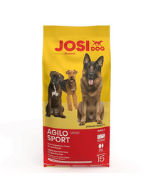 JOSERA JosiDog Agilo Sport 15 kg Bez glutēna, aktīviem pieaugušiem suņiem ar augstu enerģijas patēriņu.