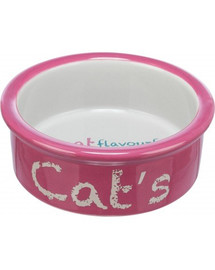 TRIXIE Keramikas trauks kaķiem, rozā/pelēks, 0,3 l/ 12 cm, piemērots TX-24791