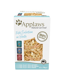 APPLAWS Applaws Selection Fish Daudzpakete želejas maisiņu kaķiem 12x70g