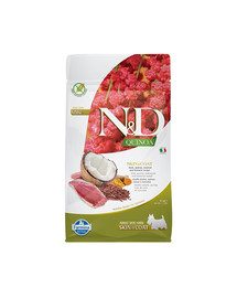 FARMINA N&D Quinoa Mini ādai un kažokam ar pīli un kokosriekstu 800g