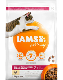 IAMS For Vitality Cat Senior Chicken 1,5 kg