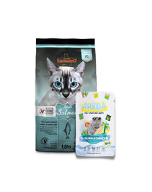 LEONARDO GF pieaugušajiem kaķiem ar lasi 7,5 kg + ARUBA Cat Organic 70 g