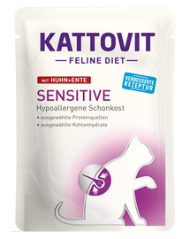 KATTOVIT Feline Diēta Sensitiv, vistas un pīles 24 x 85 g