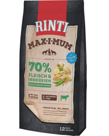 RINTI MAX-I-MUM mājputnu gaļa, kartupeļi, bez graudiem 2 x 12 kg