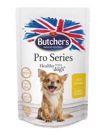 BUTCHER'S ProSeries Dog ar jēra gaļas gabaliņiem mērcē 100 g