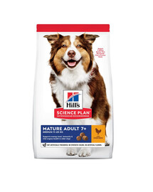 HILL'S Science Plan Canine Mature 7+ pieaugušajiem suņiem ar vistas gaļu 28kg (2x14kg)