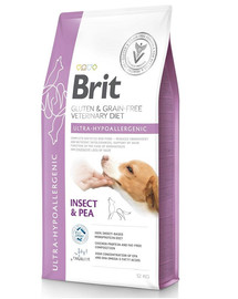 BRIT Veterinary Diets Dog Ultra-Hypoallergenic 12 kg hipoalerģiska barība suņiem