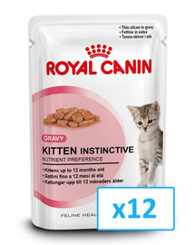 ROYAL CANIN Kitten Instinctive 24x85 g mitrā barība mērcē kaķēniem līdz 12 mēnešu vecumam