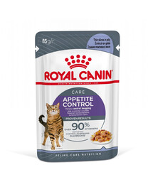 ROYAL CANIN Appetite Control Jelly 24x85 g mitrā barība pieaugušiem kaķiem svara pieauguma kontrolei