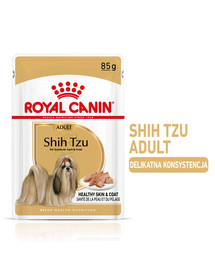 ROYAL CANIN Shih Tzu Adult Loaf mitrā barība 48 x 85 g gabaliņi mērcē, pieaugušiem šihtzu suņiem