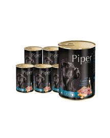DOLINA NOTECI PIPER с ягненком, морковью и коричневым рисом влажный корм для взрослых собак 24х400г