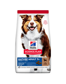 HILL'S Science Plan Canine Mature Adult ar jēra gaļu un rīsiem vecākiem suņiem 28kg (2x14kg)