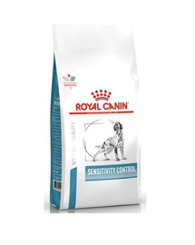 ROYAL CANIN veterinārais uzturs suņu jutīguma kontrole 1,5kg lai mazinātu nepanesību pret sastāvdaļām un uzturvielām