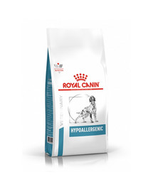 ROYAL CANIN Veterinary Dog Hypoallergenic 2 kg pilnvērtīga diētiskā barība suņiem, lai samazinātu sastāvdaļu / barības vielu nepanesamību