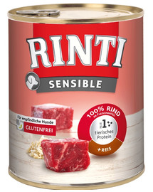 RINTI Sensible liellopu gaļa ar rīsiem 12 x 800 g