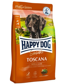 HAPPY DOG Supreme Toscana 8 kg (2 x 4 kg) vislabākais barošanas risinājums, īpaši jutīgiem suņiem ar īpašām prasībām