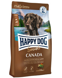 HAPPY DOG Supreme Canada 22 kg (2 x 11kg) Sausā barība uz graudu bāzes pieaugušiem suņiem ar augstu enerģijas patēriņu