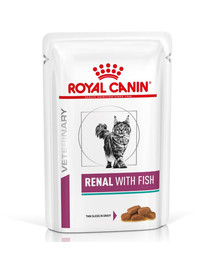 ROYAL CANIN Renal Feline Fish 48 x 85 g mitrā barība kaķiem ar hronisku nieru mazspēju
