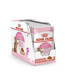 ROYAL CANIN Kitten mitrā barība mērcē kaķēniem līdz 12 mēnešu vecumam, sterilizētiem 24 x 85 g