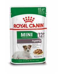 ROYAL CANIN Mini ageing 12+ 24x85 g mitrā barība mērcē pieaugušiem suņiem, vecākiem par 12 gadiem, mazām šķirnēm