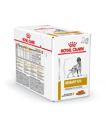 ROYAL CANIN Dog Urinary S/O Moderate Calories paciņa 24 x 100 g samazināta kaloriju daudzuma mitrā barība pieaugušiem suņiem ar apakšējo urīnceļu traucējumiem
