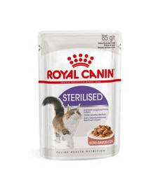 ROYAL CANIN Sterilizēta 24x85 g mitrā barība mērcē pieaugušiem, sterilizētiem kaķiem