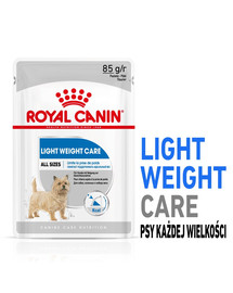 ROYAL CANIN Light Weight Care mitrā barība - pastēte pieaugušiem suņiem ar lieko svaru 48 x 85 g