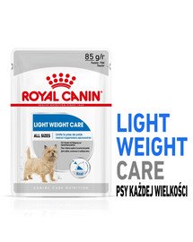 ROYAL CANIN Light Weight Care mitrā barība - pastēte pieaugušiem suņiem ar lieko svaru 24 x 85 g