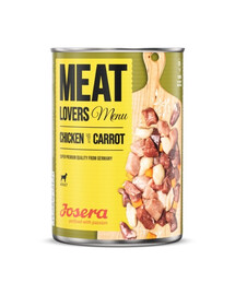 JOSERA Meatlovers Menu Vistas gaļa ar burkāniem 400 g