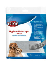 TRIXIE Higiēnas spilventiņš ar aktivēto ogli kucēniem 60x60cm 10gab/pak.