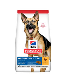 HILL'S Science Plan Canine Mature Adult 6+ Large breed Vistas gaļa 18kg vecākiem lielās šķirnes suņiem + 3 bundžas BEZMAKSAS