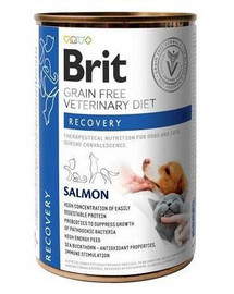 BRIT Veterinary Diet Recovery Salmon mitrā barība suņiem un kaķiem 400 g