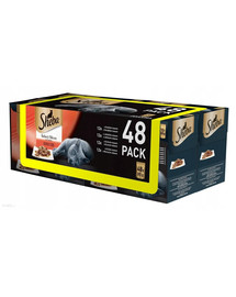 Sheba Selection in Sauce konservi Sulīgas garšas 48x85 g