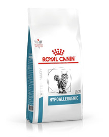 ROYAL CANIN Veterinary Cat Hypoallergenic 4,5 kg sausā barība pieaugušiem kaķiem ar nevēlamām pārtikas reakcijām