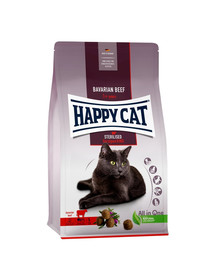 HAPPY CAT Sterilised Bavārijas liellopu gaļa 10 kg kastrētiem kaķiem