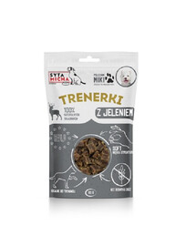 SYTA MICHA Treningówki z jeleniem dla psa 80g