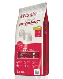 FITMIN Medium performance vidējā šķirnes suņiem 15 kg + 2 našķi BEZMAKSAS