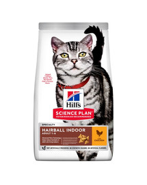 HILL'S Science Plan Feline Adult "HBC for indoor cats" Chicken kaķu barība 10 kg