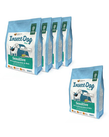 GREEN PETFOOD InsectDog Sensitive 5x900g Rīsu un kukaiņu proteīns, piemērots jutīgiem suņiem / gremošanas atbalstam.