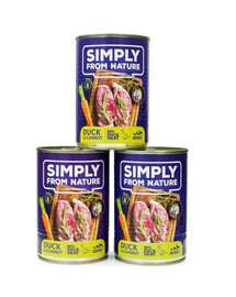 SIMPLY FROM NATURE 3x400 g barība bez graudiem visu šķirņu un visu vecumu suņiem