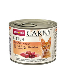 Animonda Carny Kitten ar teļa un vistas gaļu, 0,2 kg