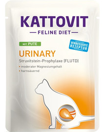 KATTOVIT Feline Diet Urinary diēta kaķiem, ar tītara gaļu, urīnceļiem 85 g