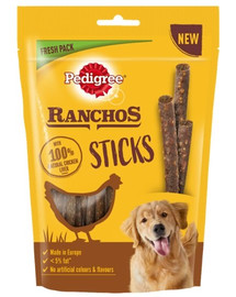 PEDIGREE Ranchos Sticks 600 g (10 x 60 g) suņu kārumi ar vistu akniņām