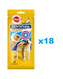 PEDIGREE DentaTubos Junior 18x72 g barība kucēniem ar vistas garšu