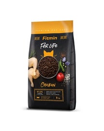 FITMIN Cat For Life Adult Chicken 8 kg pieaugušiem kaķiem ar vistas gaļu