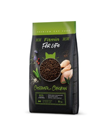 FITMIN Cat For Life Castrate Chicken 8 kg kastrētam kaķim ar vistu