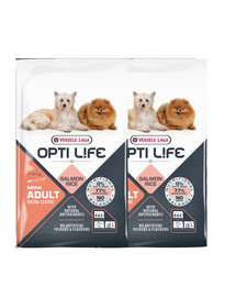VERSELE-LAGA Opti Life Adult Skin Care mini Maziem suņiem ar jutīgu ādu Salmon 15 kg (2 x 7,5 kg)