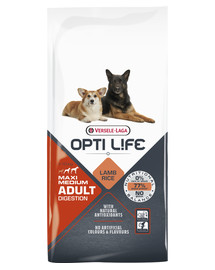 ERSELE-LAGA Opti Life Adult Digestion Medium&Maxi с чувствительной пищеварительной системой Ягненок 12,5 кг