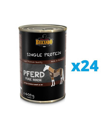 BELCANDO Single Protein Horsemeat 24x400g mitrā barība suņiem