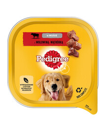 PEDIGREE Adult pastēte 10x300g mitrā suņu barība ar liellopu gaļu un aknām